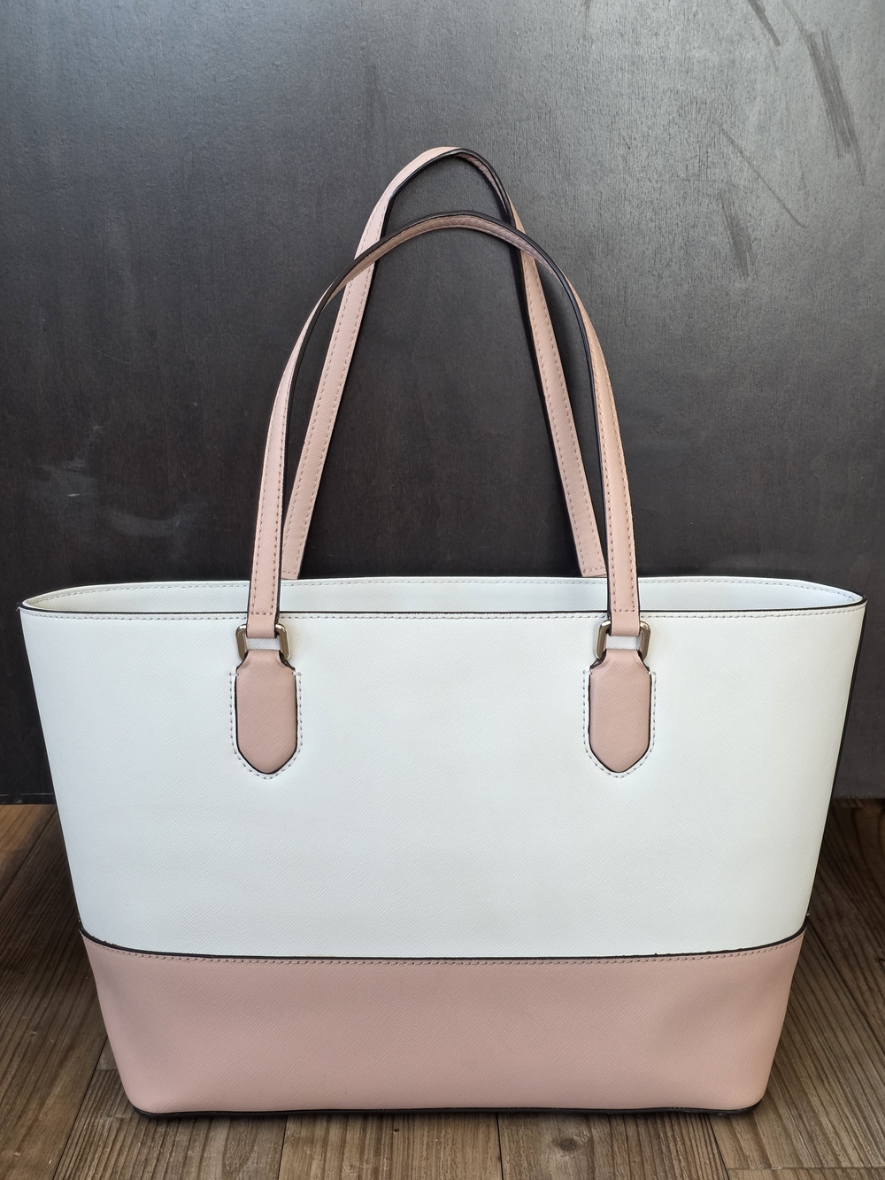 kate spade New York Two-Tone Pink and White Tote Bag - Picture 2 of 7